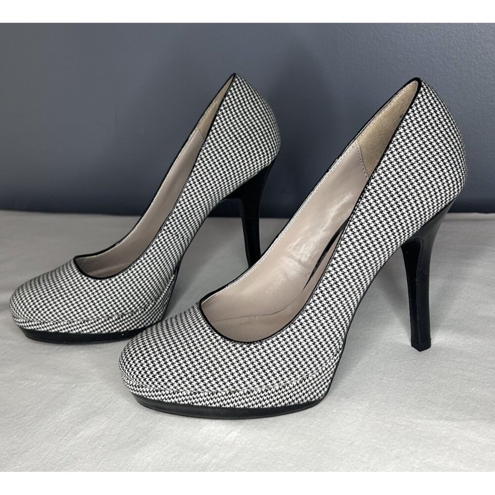 Nine & Co Houndstooth Pumps Shoes High  Heels 9 Office Preppy Old Money Academia